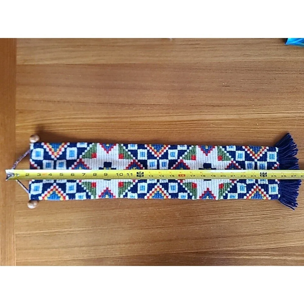 Vintage Wood Handle Woven Wall Art